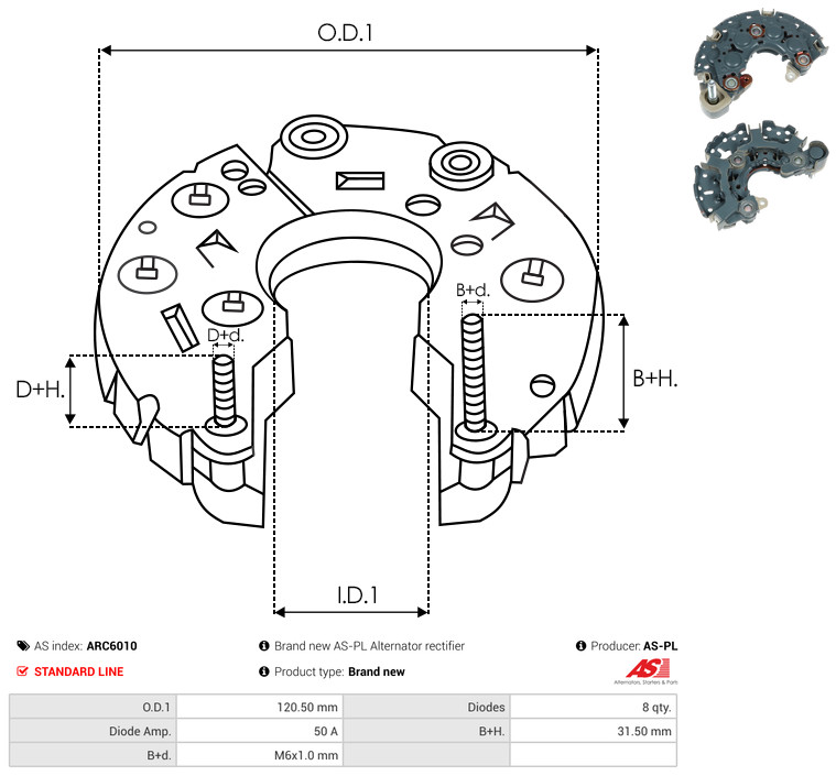 AS-PL arc6010 120,50mm