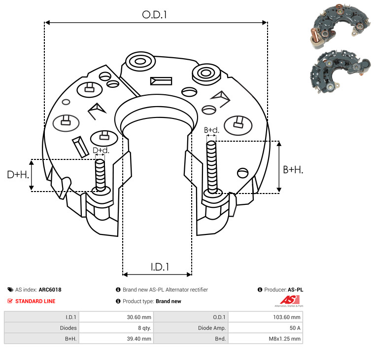 AS-PL arc6018 103,60mm