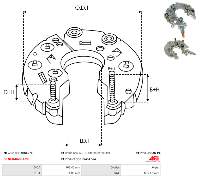 AS-PL arc6078 105,40mm