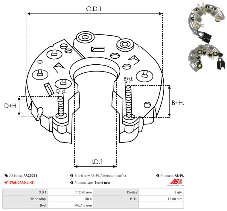 AS-PL arc9021 112,70mm