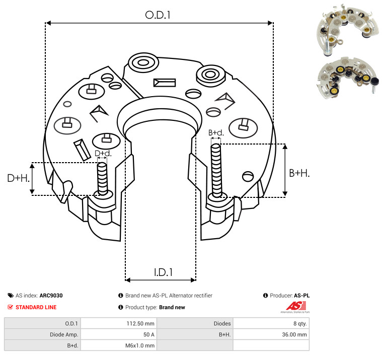 AS-PL arc9030 112,50mm
