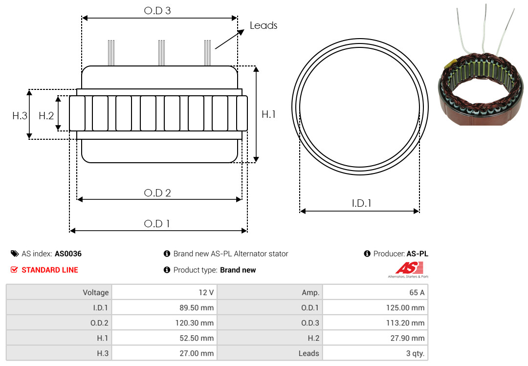 AS-PL as0036 for IVECO FIAT VW BMW FORD