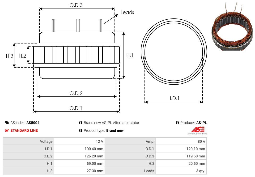 AS-PL as5004 for HYUNDAI MAZDA MITSUBISHI