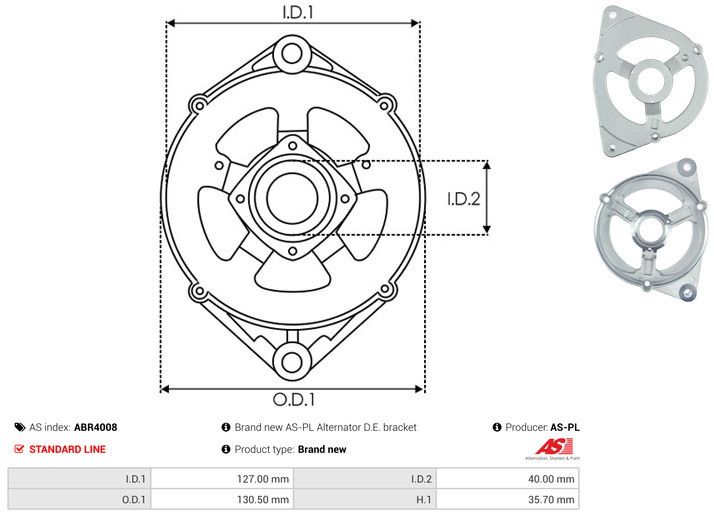 AS-PL abr4008 130,50mm for LAND ROVER