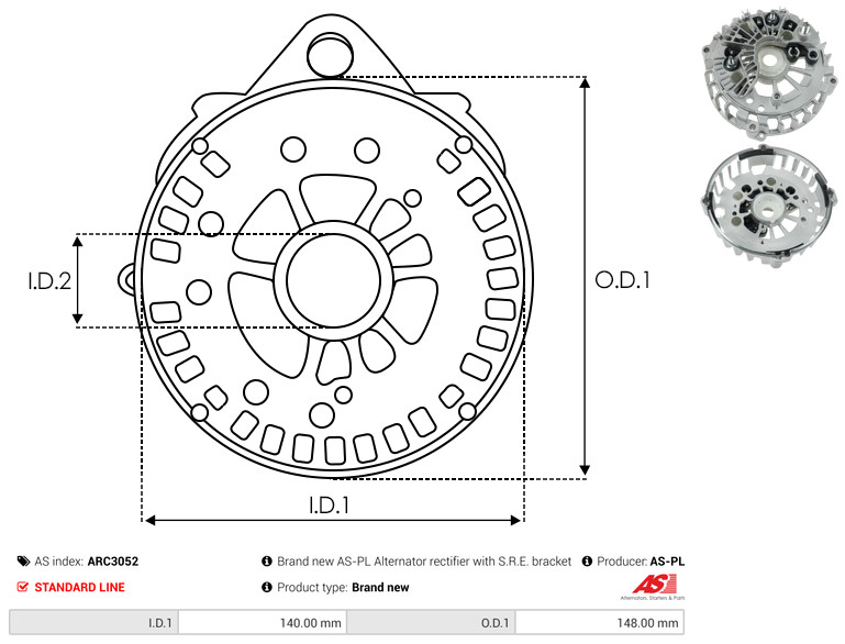 AS-PL arc3052 1160mm