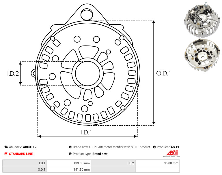 AS-PL arc3112 1160mm