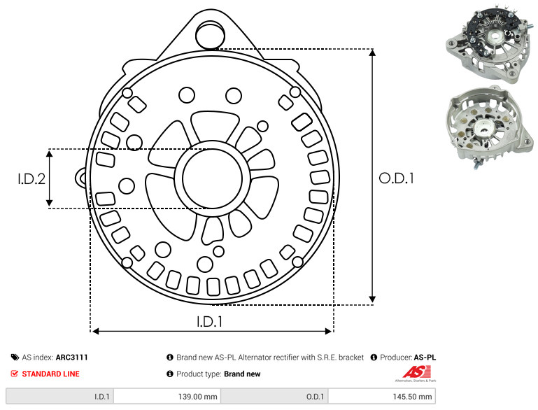 AS-PL arc3111 113,50mm