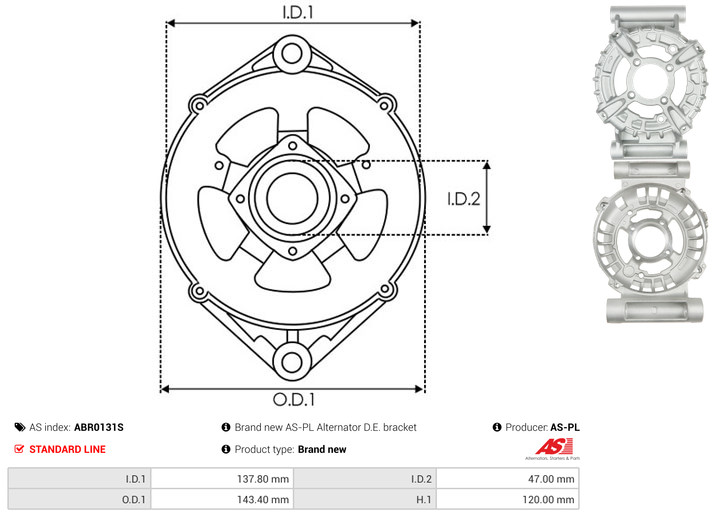 AS-PL abr0131s 143,40mm