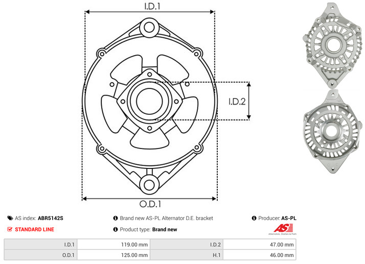AS-PL abr5142s 1250mm