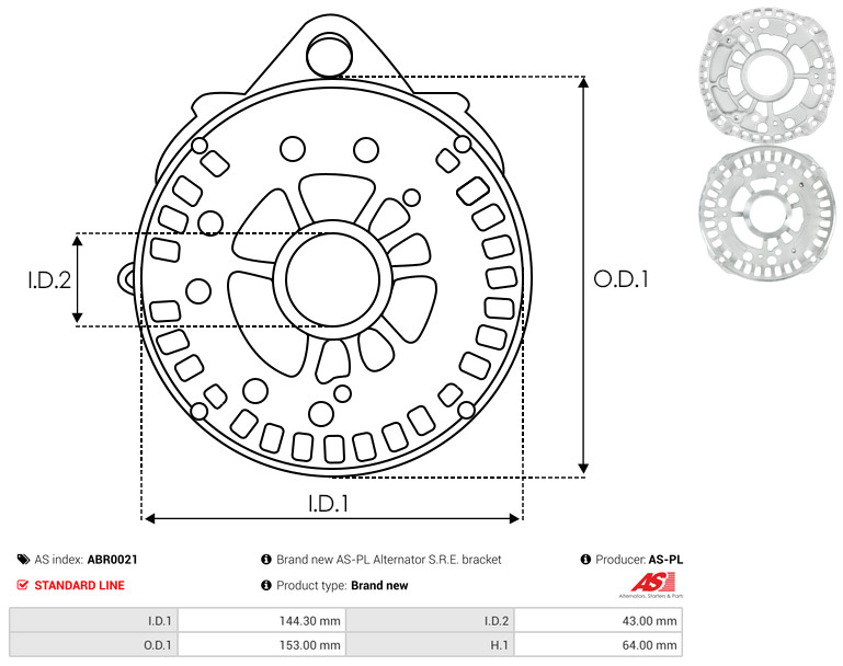 AS-PL abr0021 1530mm for DAF