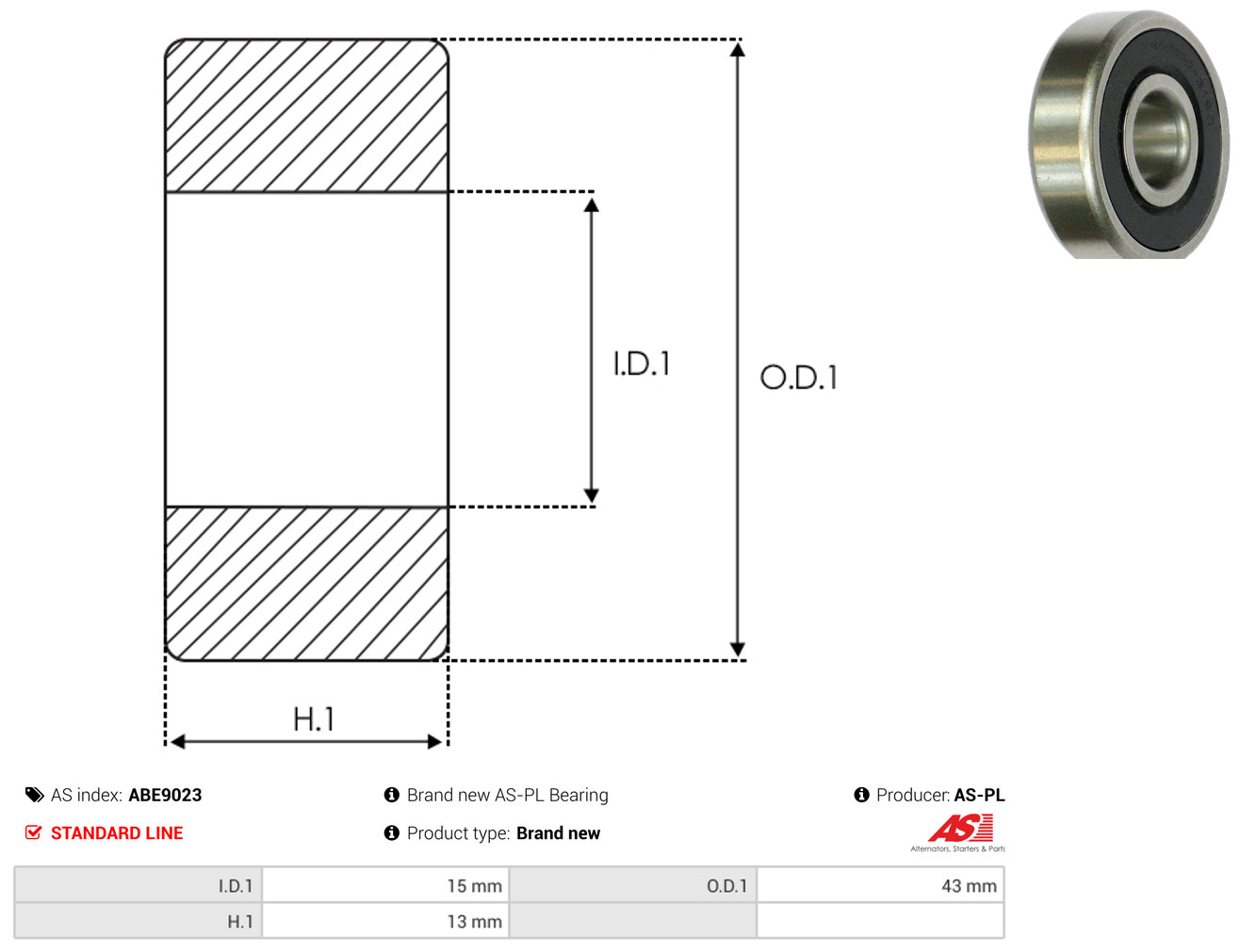 AS-PL Leje abe9023 for TOYOTA