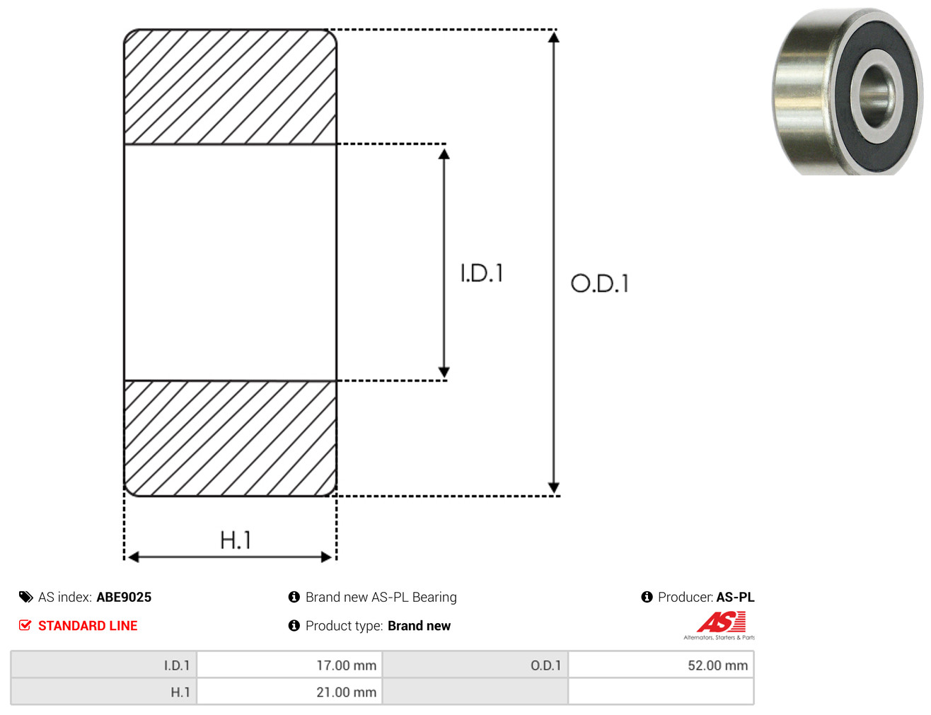 AS-PL Leje abe9025 for MAN MERCEDES-BENZ