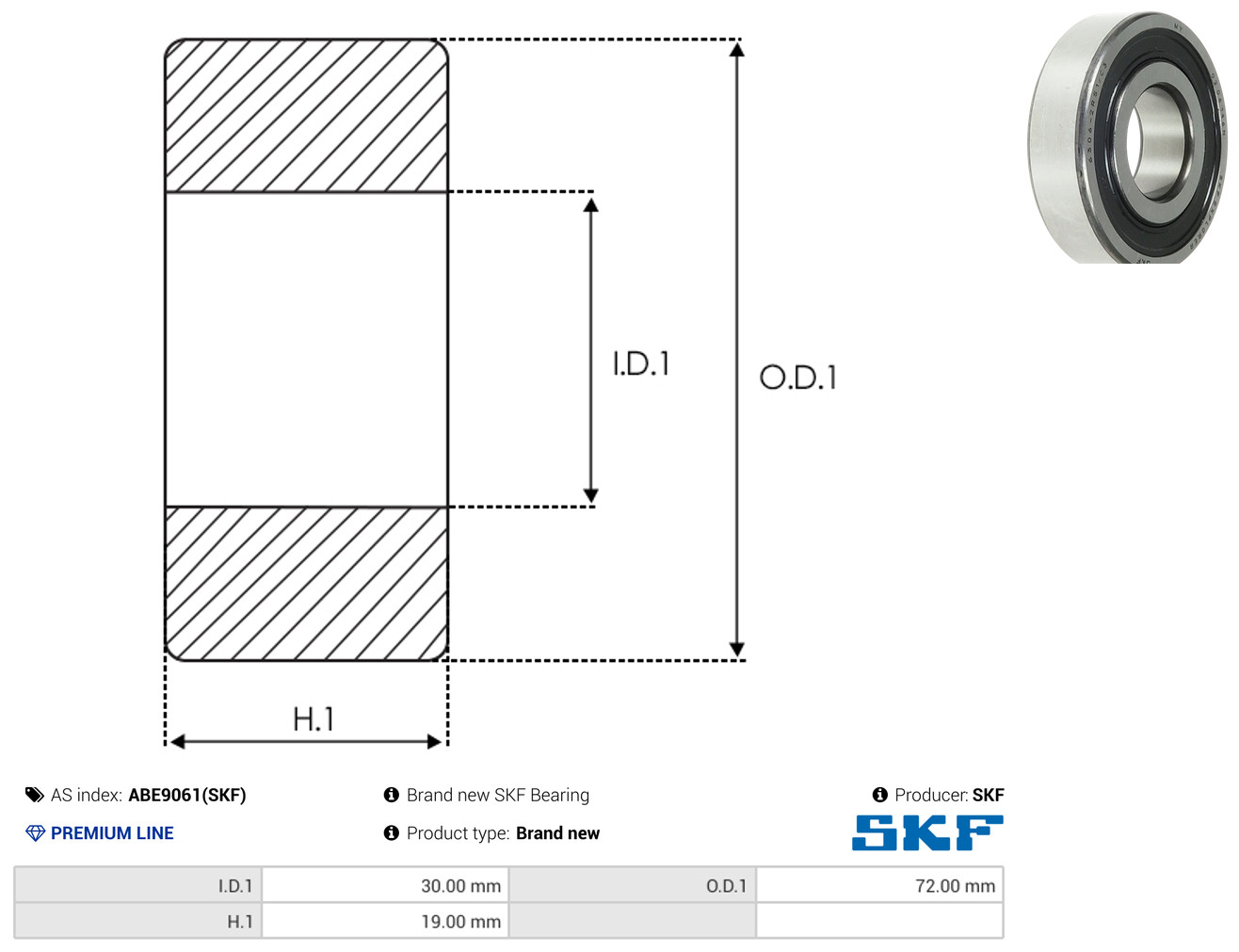AS-PL Leje ABE9061(SKF) for DAF MAN