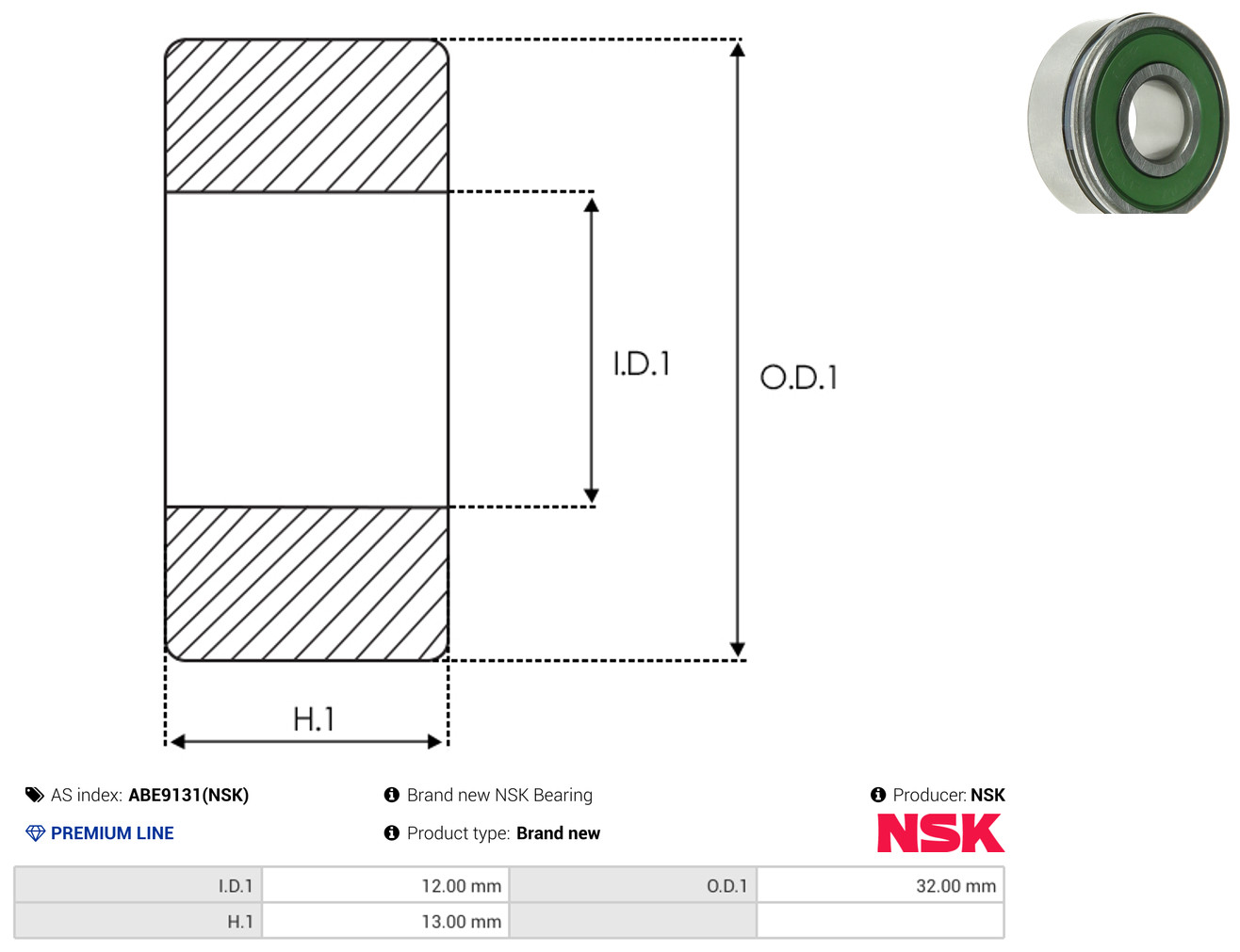 AS-PL Leje ABE9131(NSK)