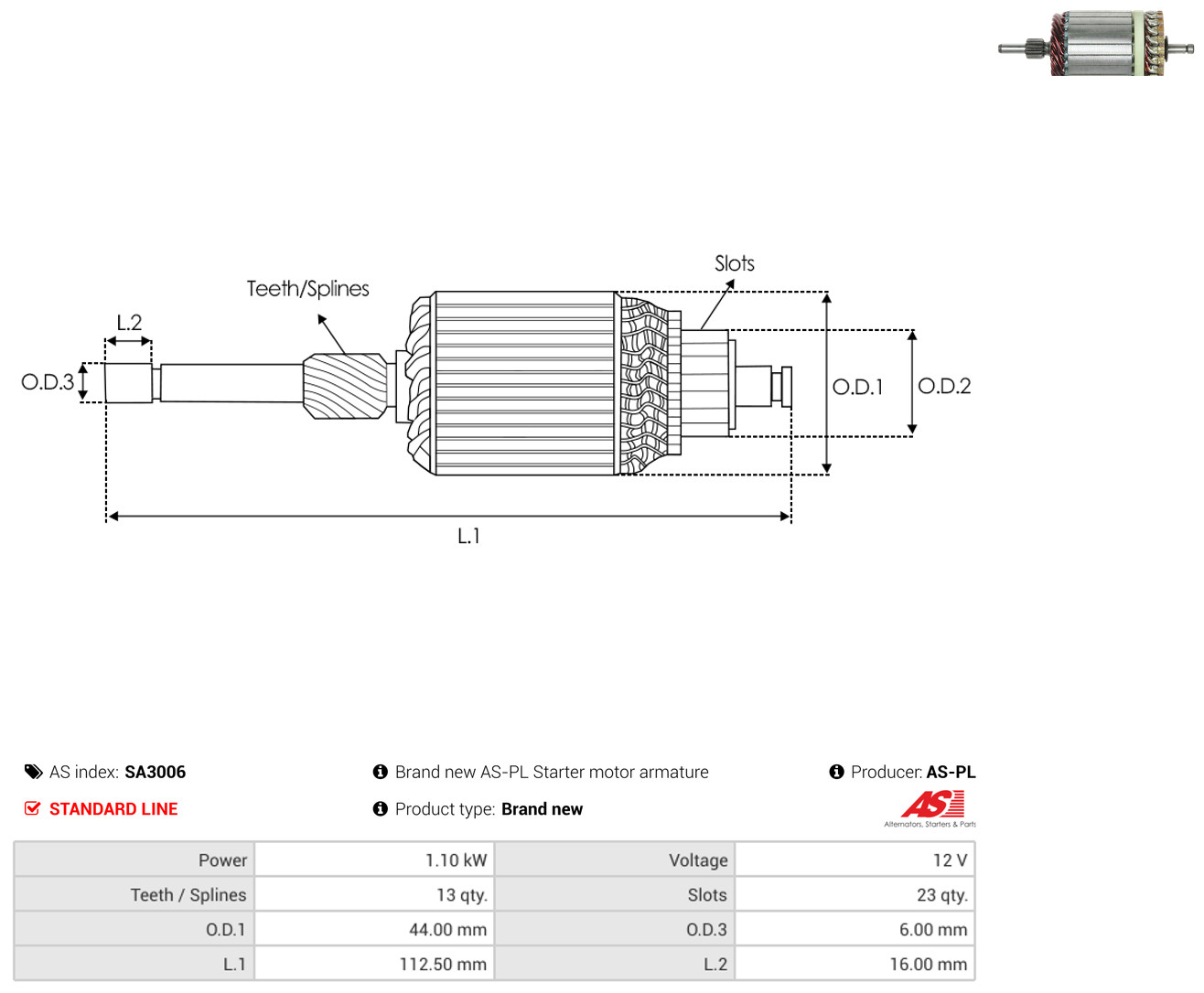AS-PL sa3006 440mm