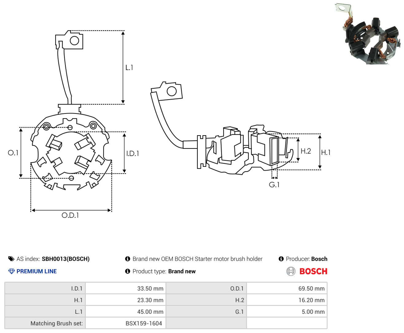 AS-PL sbh0013bosch 69,50mm
