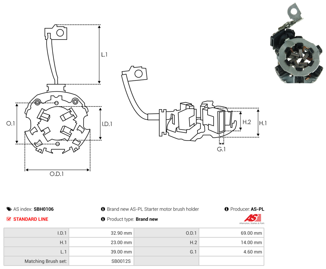 AS-PL sbh0106 690mm for MERCEDES-BENZ