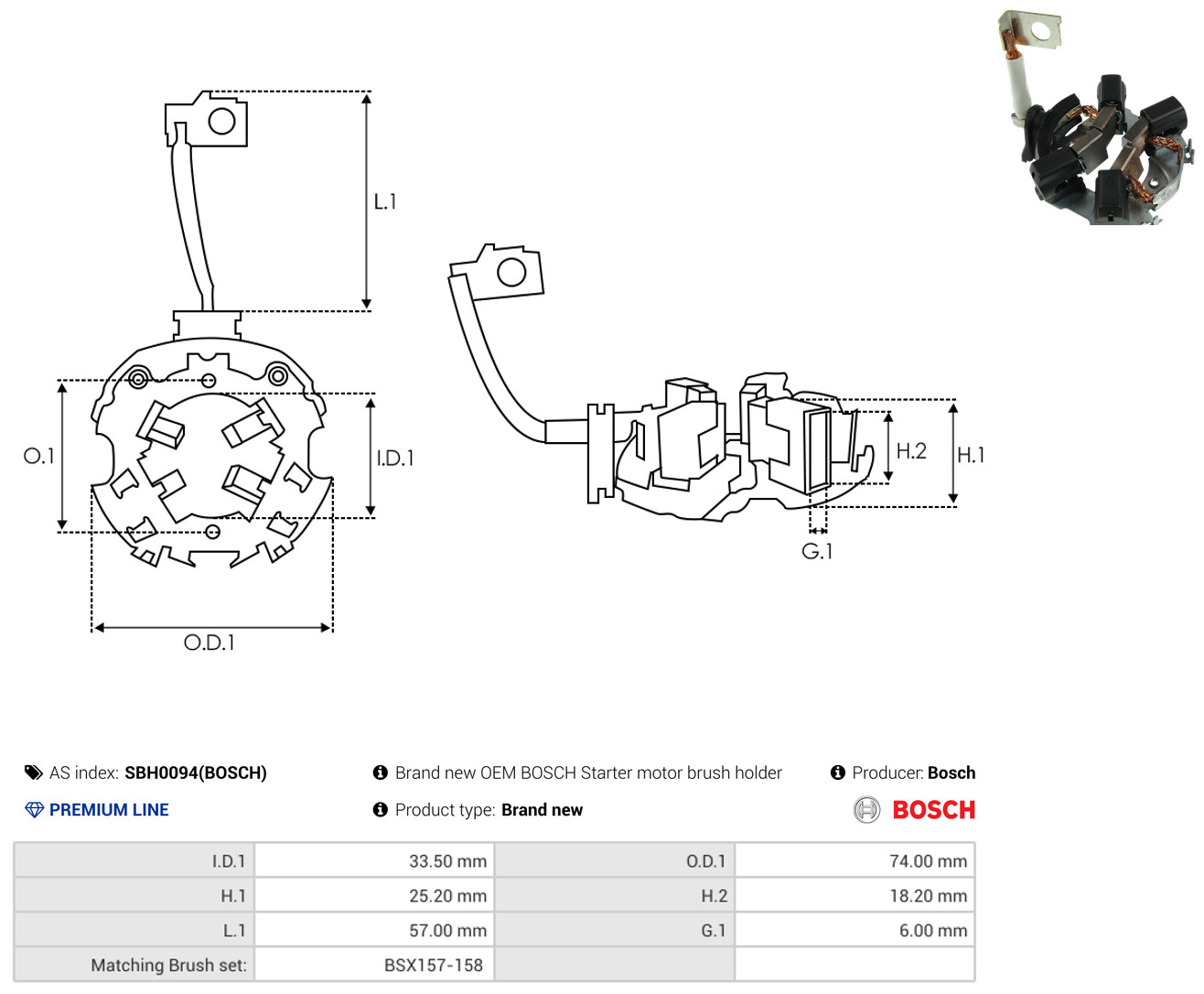 AS-PL sbh0094bosch 740mm