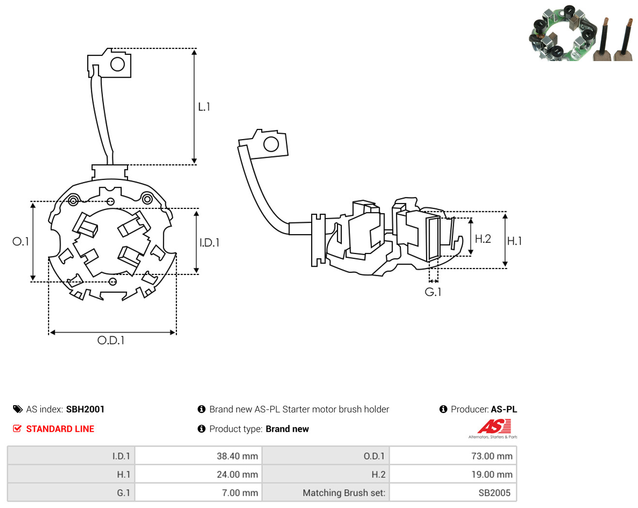 AS-PL sbh2001 730mm for ISUZU NISSAN