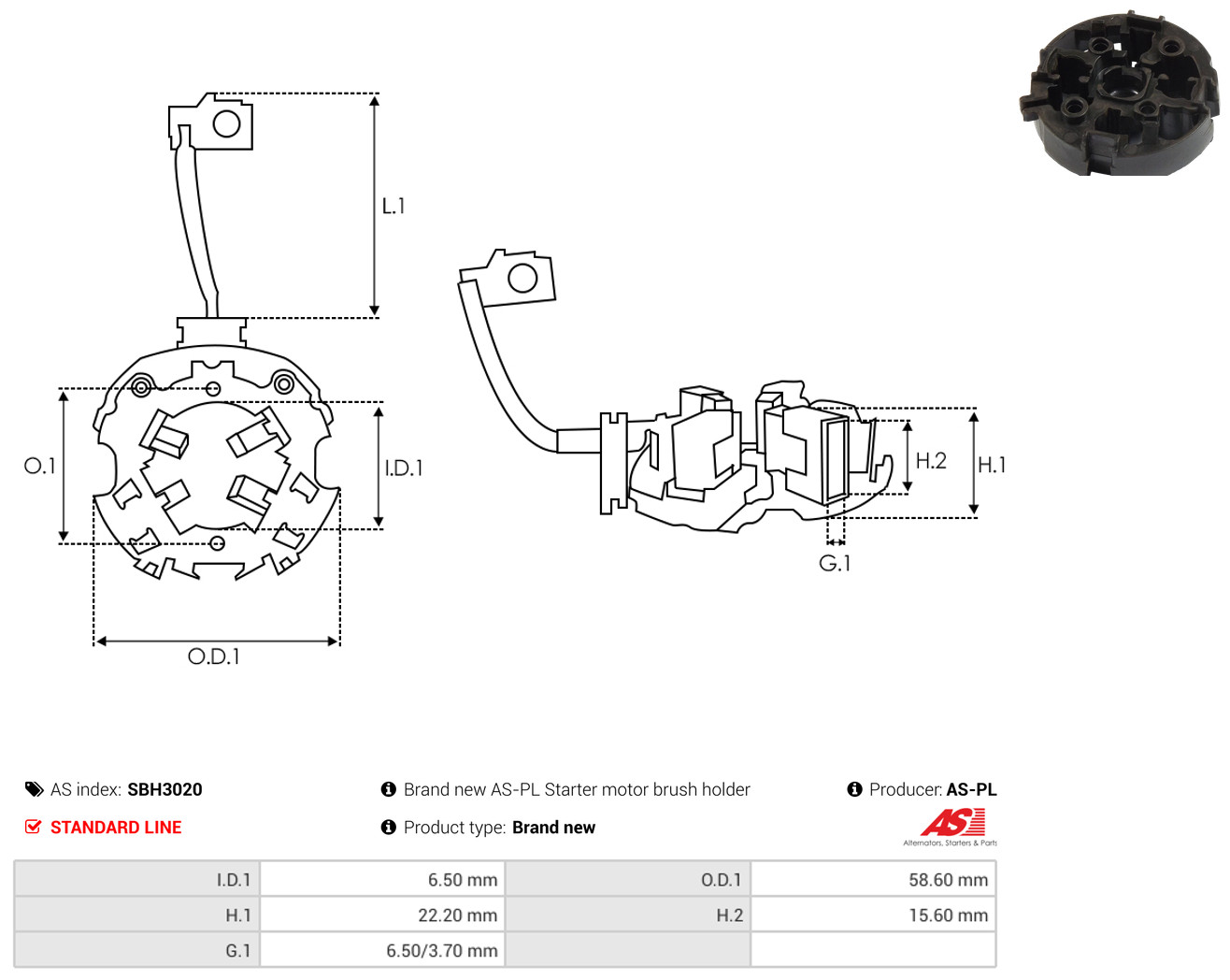 AS-PL sbh3020 58,60mm
