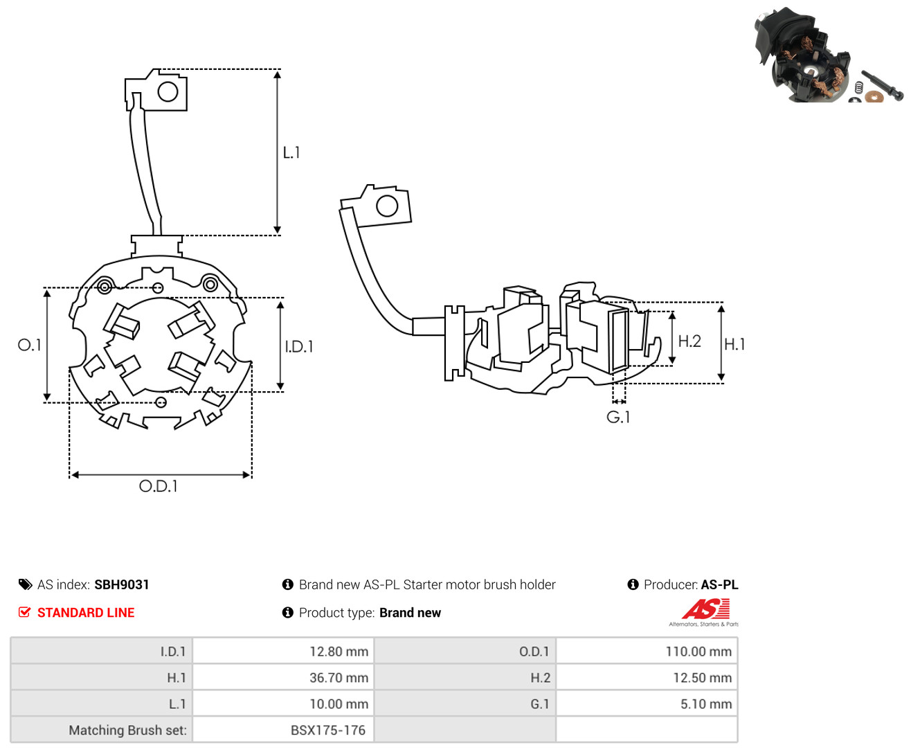AS-PL sbh9031 1100mm