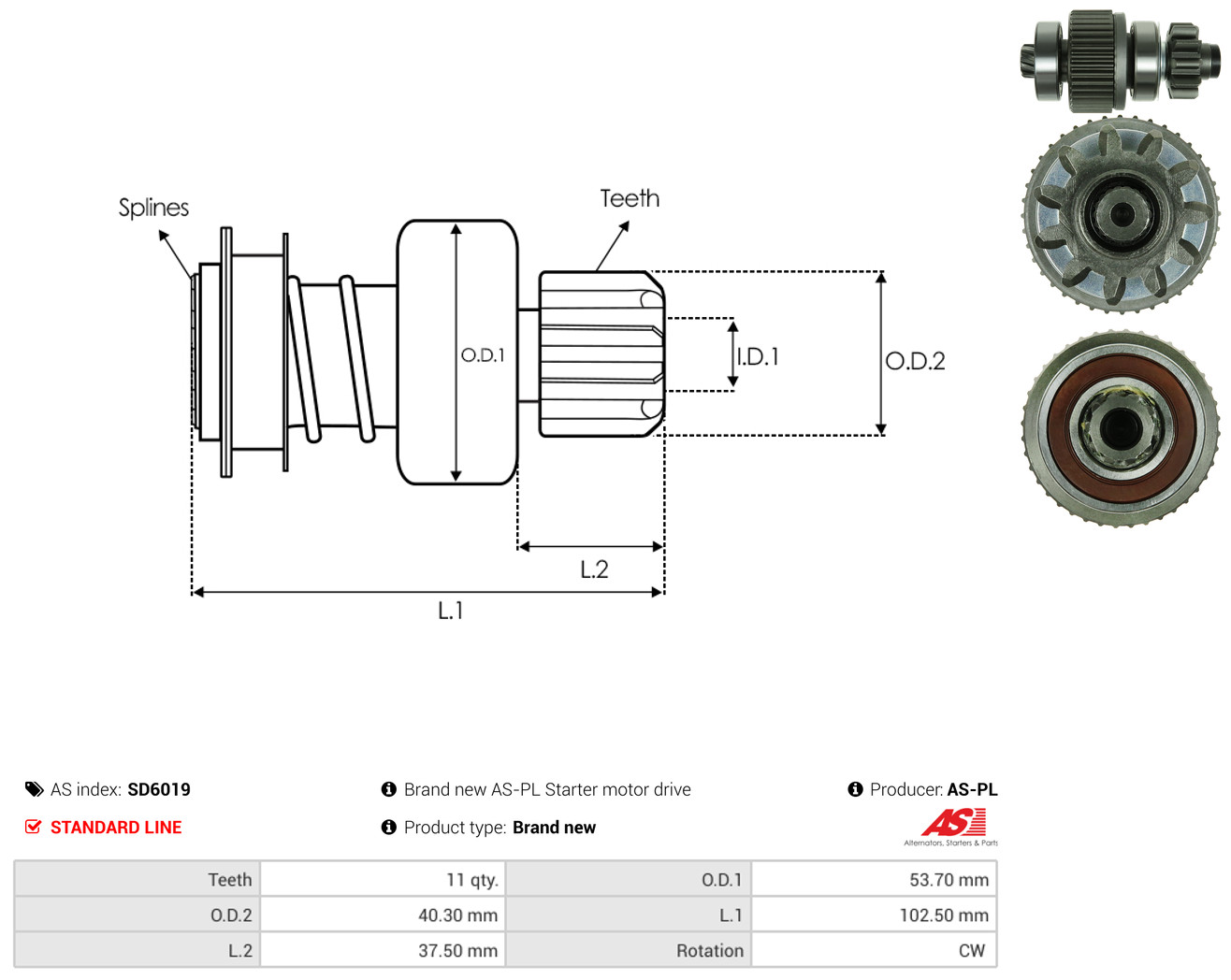 AS-PL sd6019 for TOYOTA