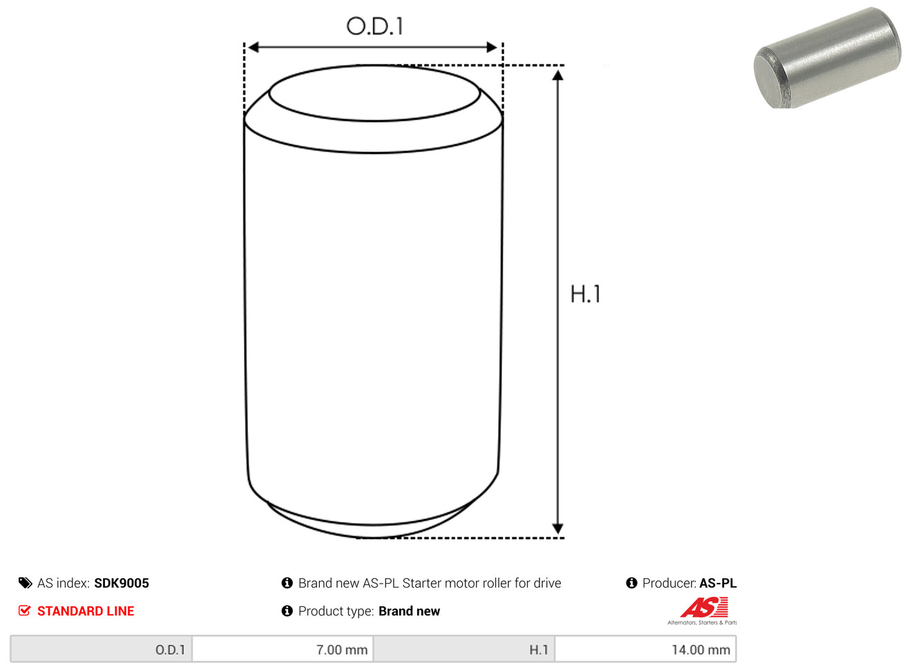 AS-PL sdk9005 70mm