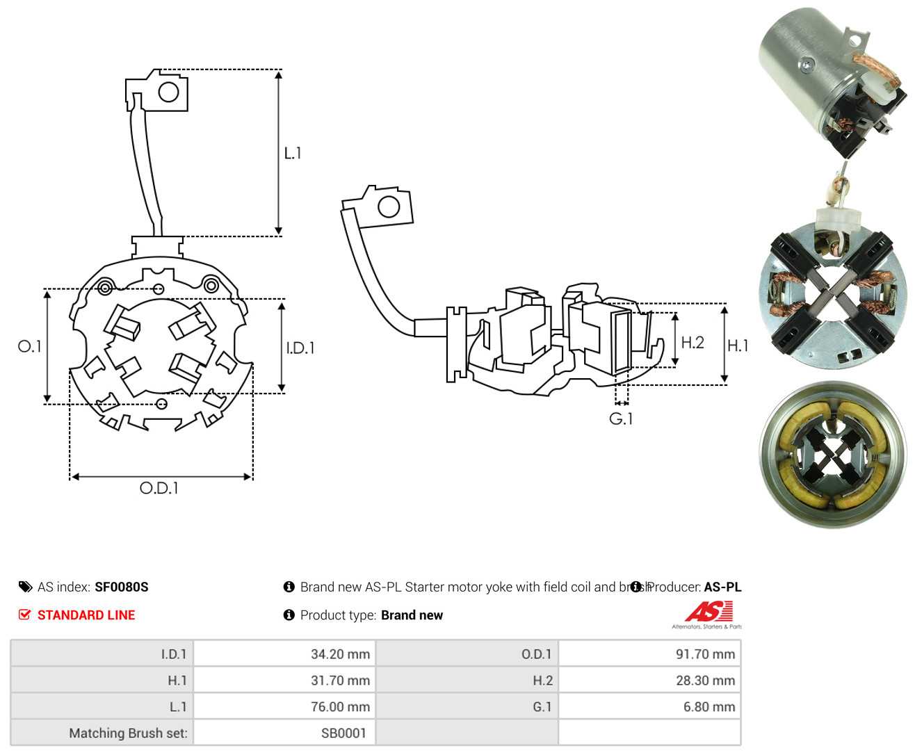 AS-PL sf0080s 91,70mm