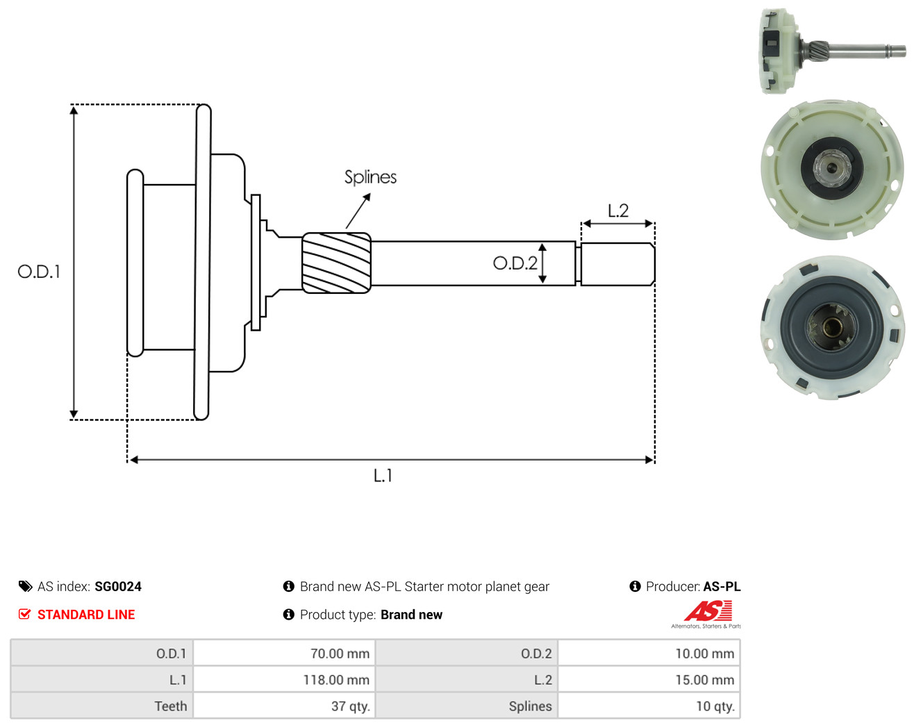 AS-PL sg0024 700mm