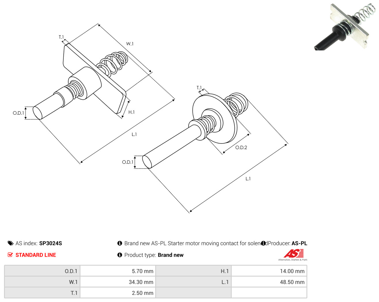 AS-PL sp3024s 5,70mm