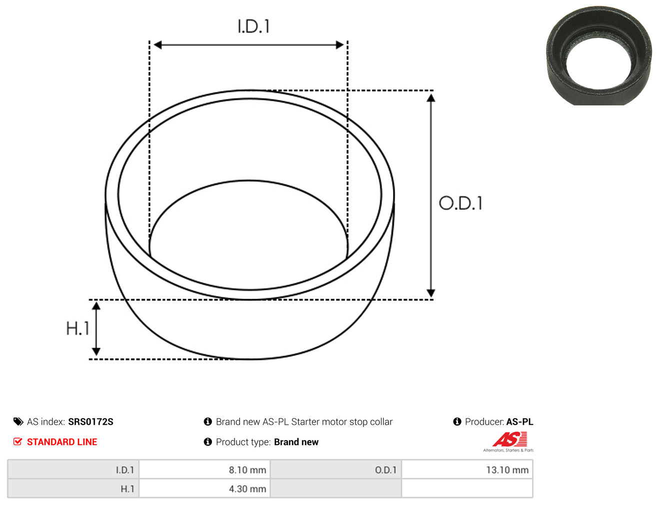 AS-PL srs0172s 13,10mm