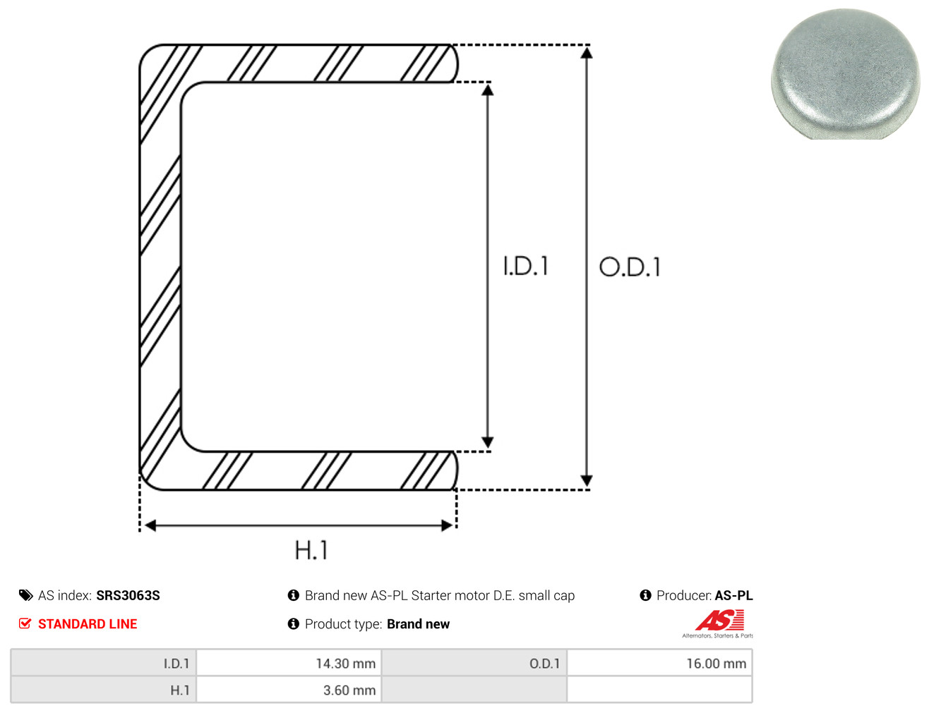 AS-PL srs3063s 160mm