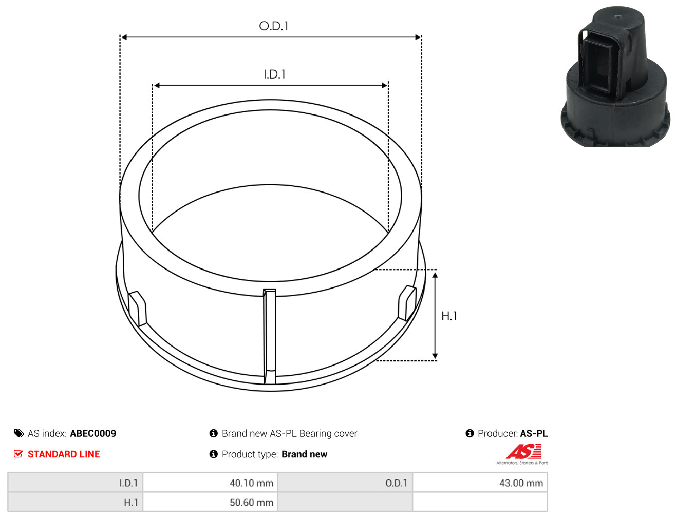 AS-PL abec0009 430mm for DAF MAN
