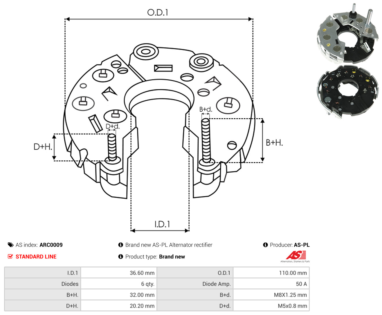 AS-PL arc0009 1100mm