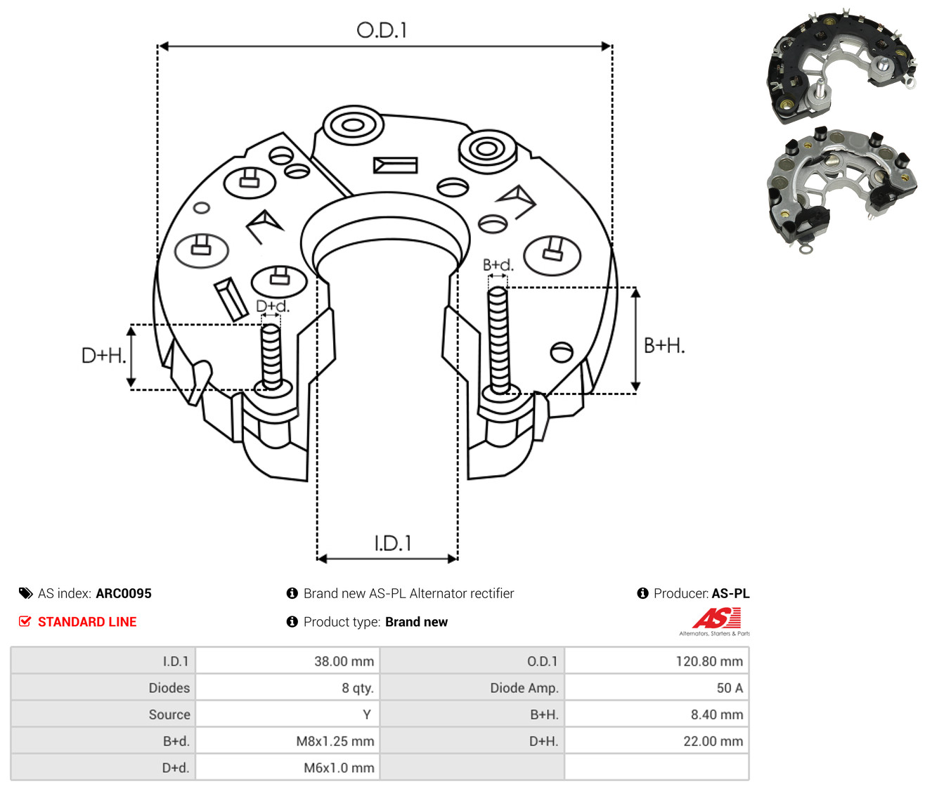 AS-PL arc0095 120,80mm