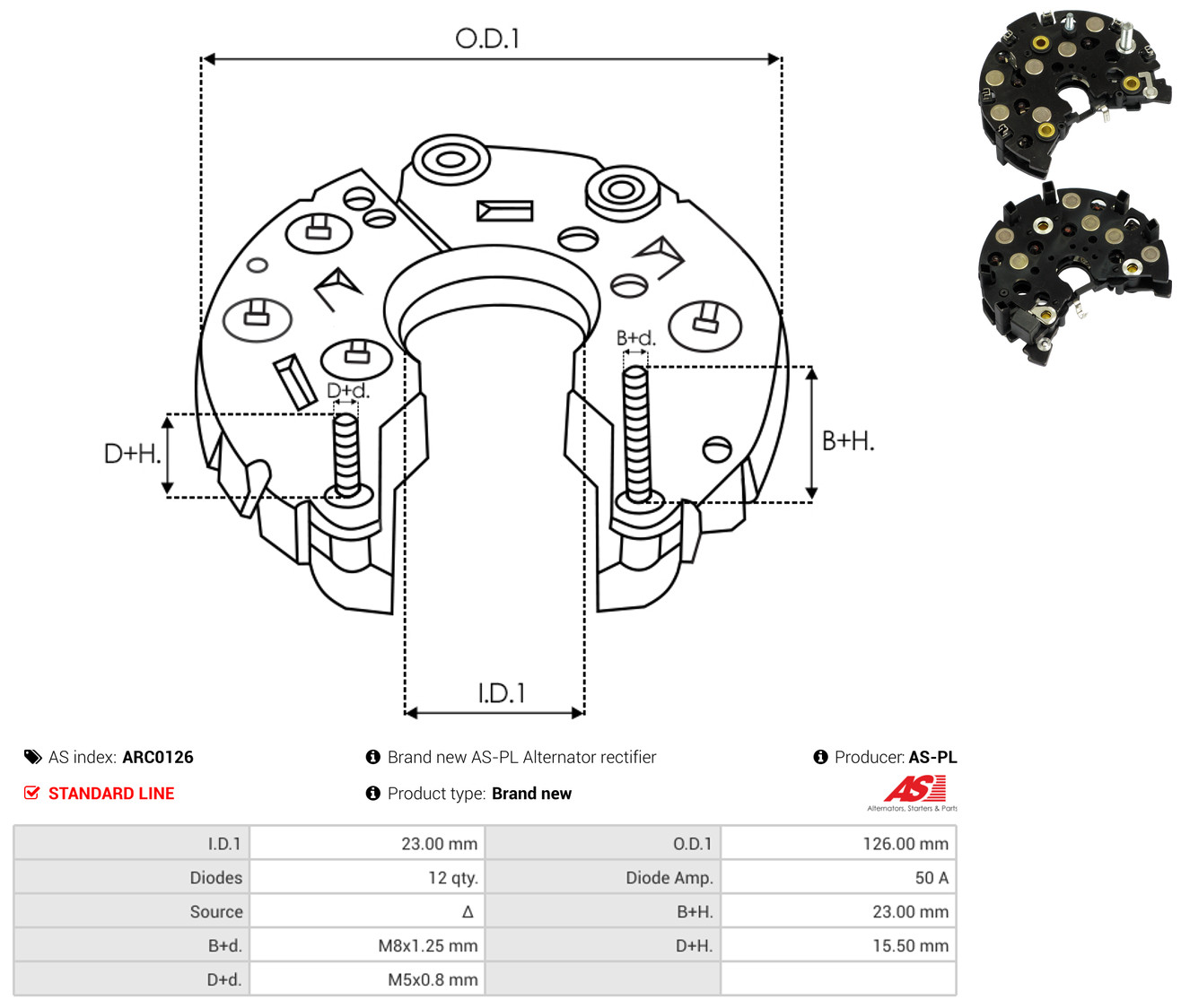 AS-PL arc0126 1260mm