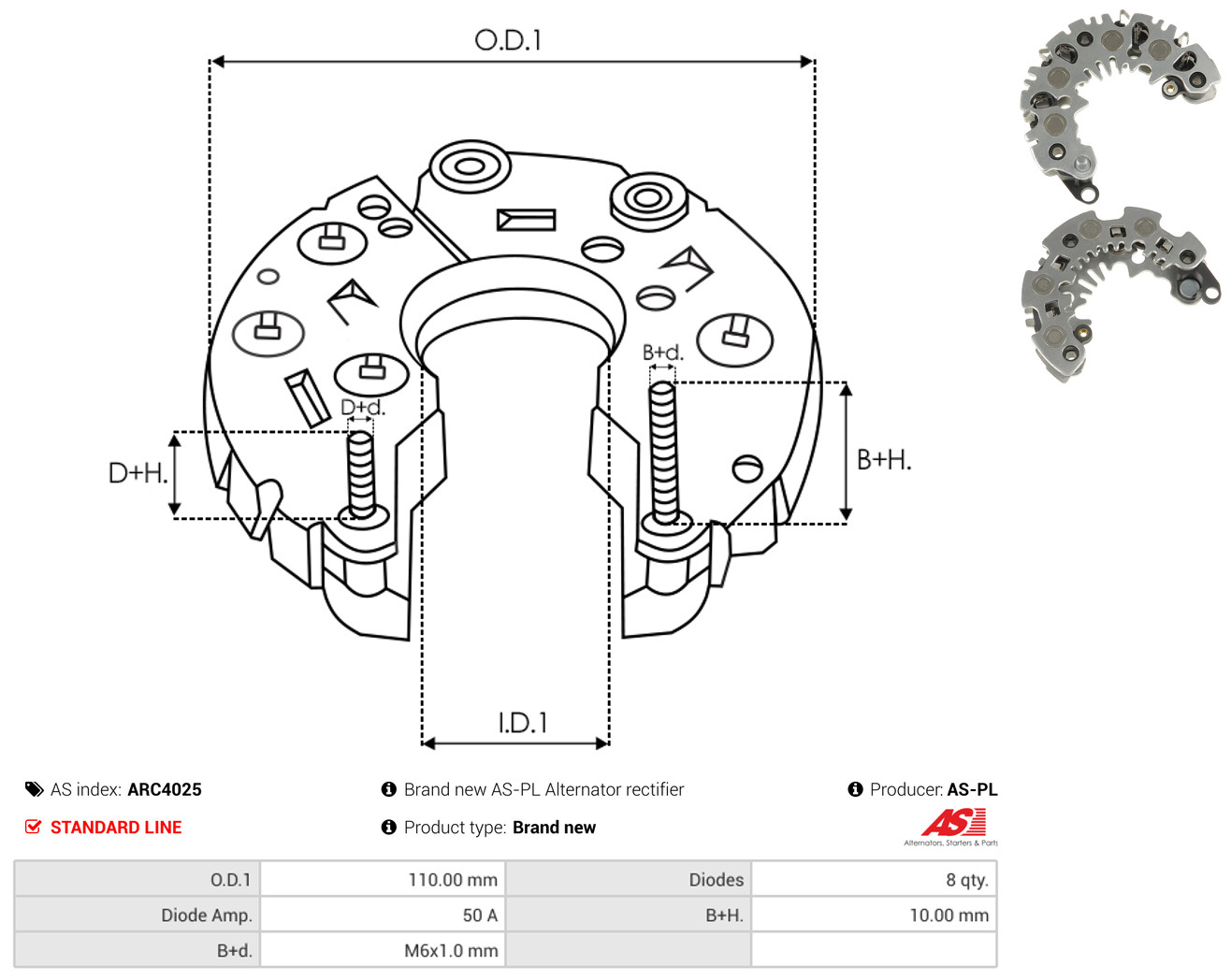 AS-PL arc4025 1100mm for NISSAN
