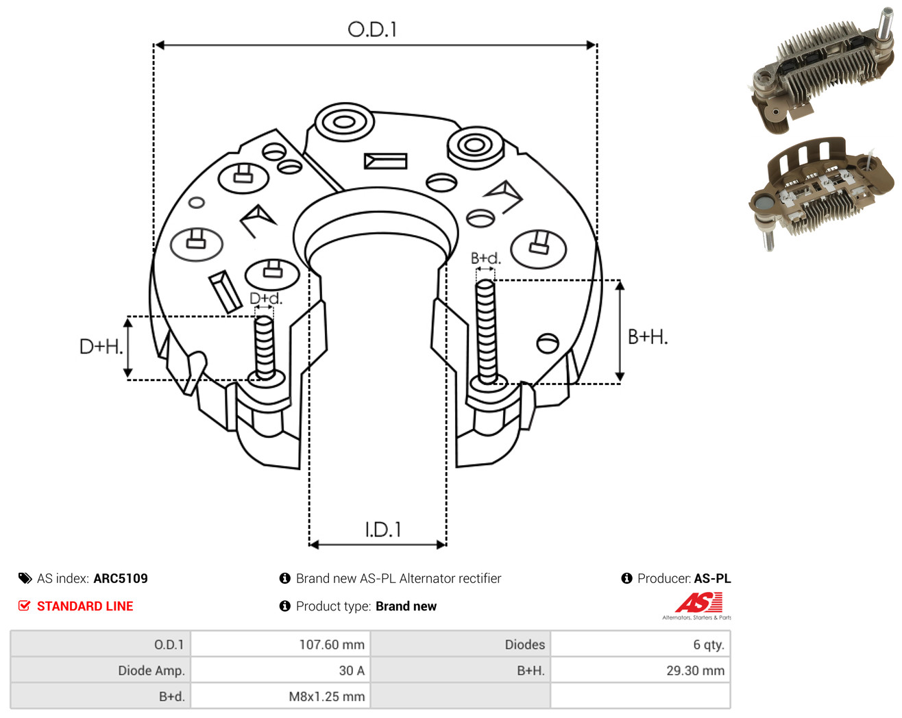 AS-PL arc5109 107,60mm