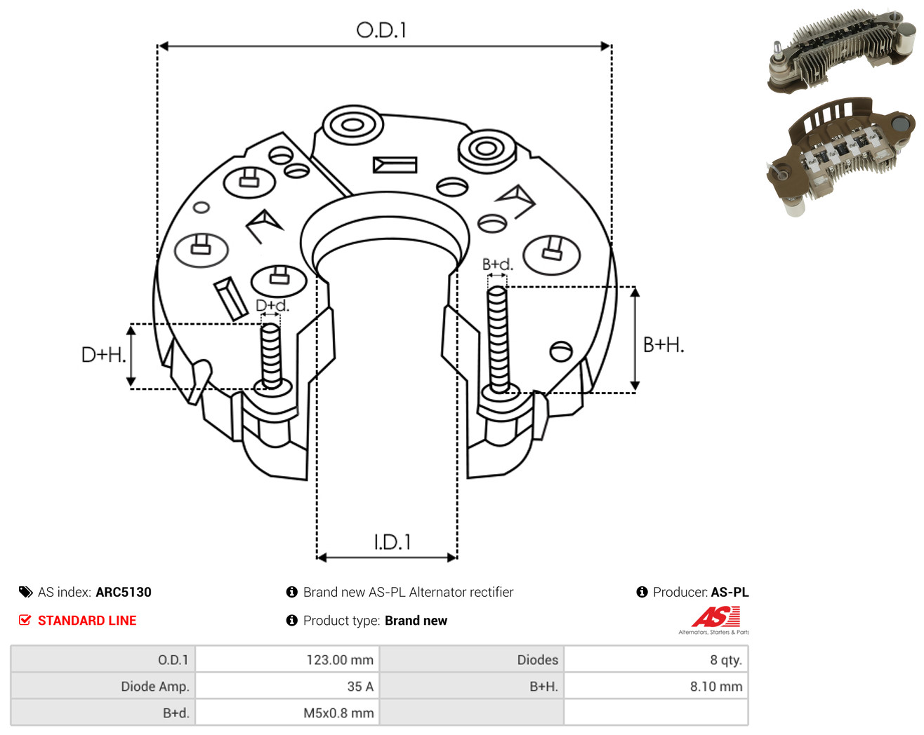 AS-PL arc5130 1230mm