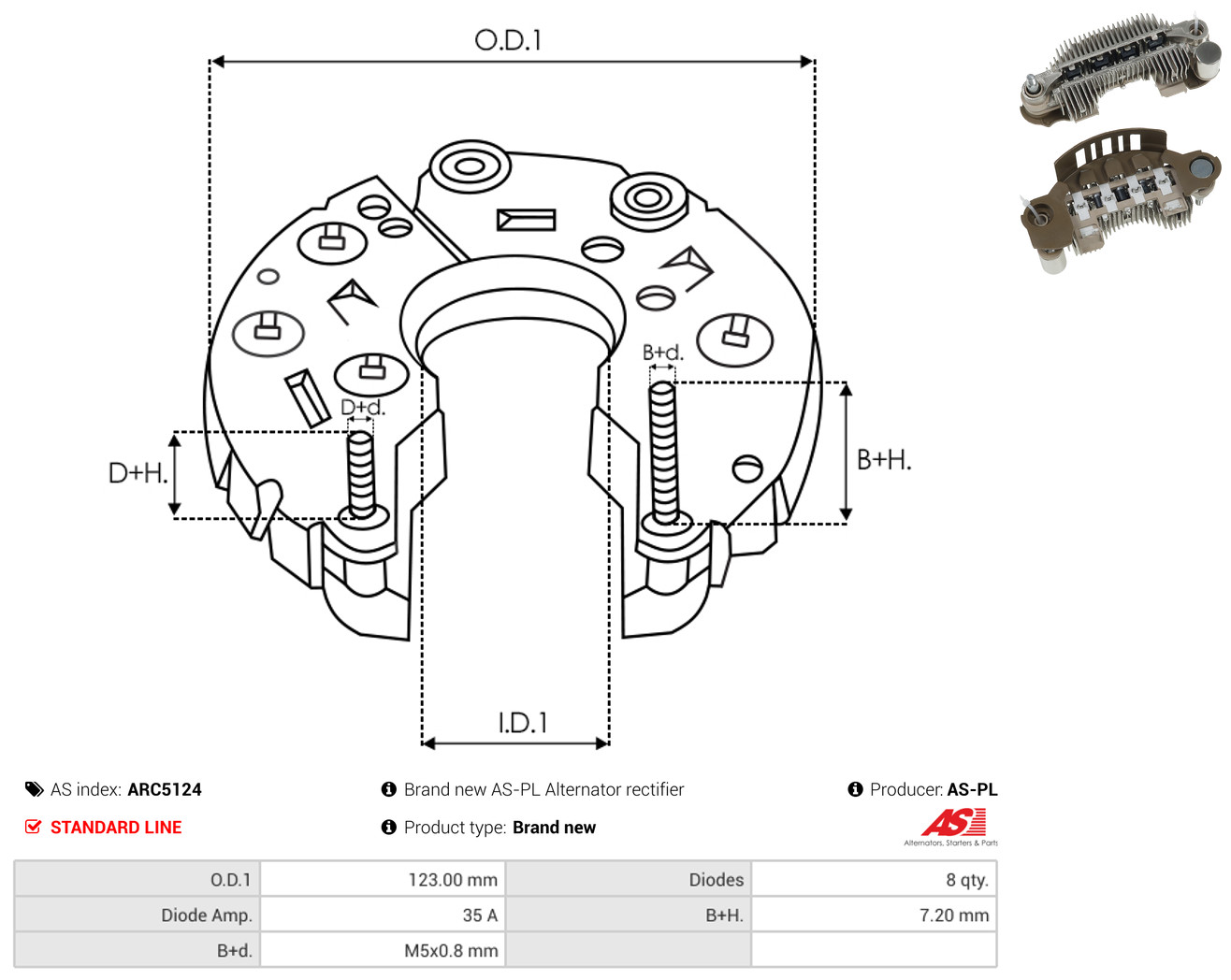 AS-PL arc5124 1230mm