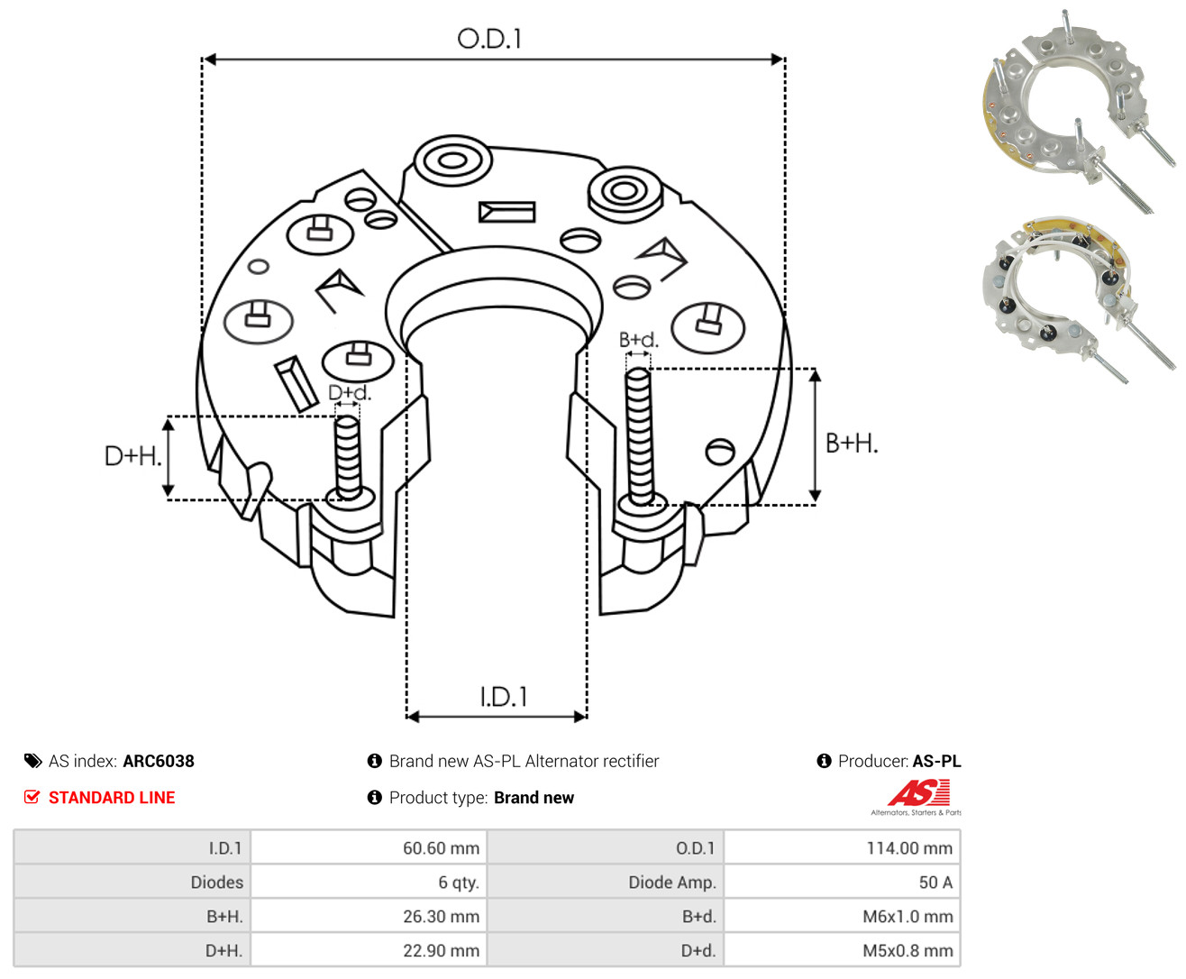 AS-PL arc6038 1140mm