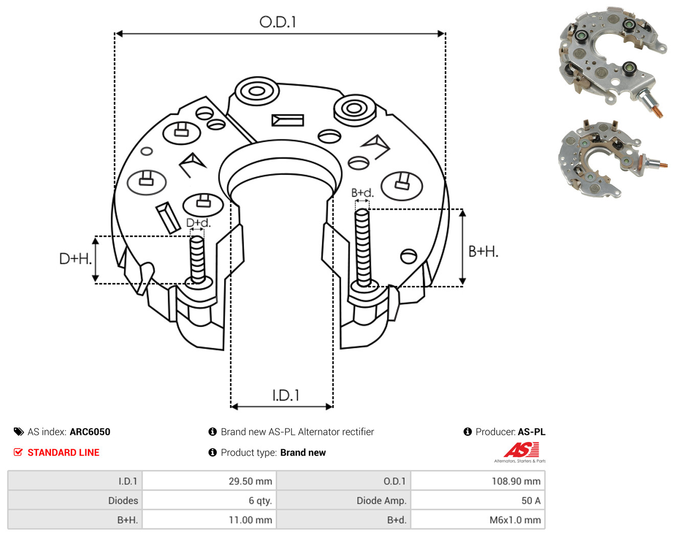 AS-PL arc6050 108,90mm