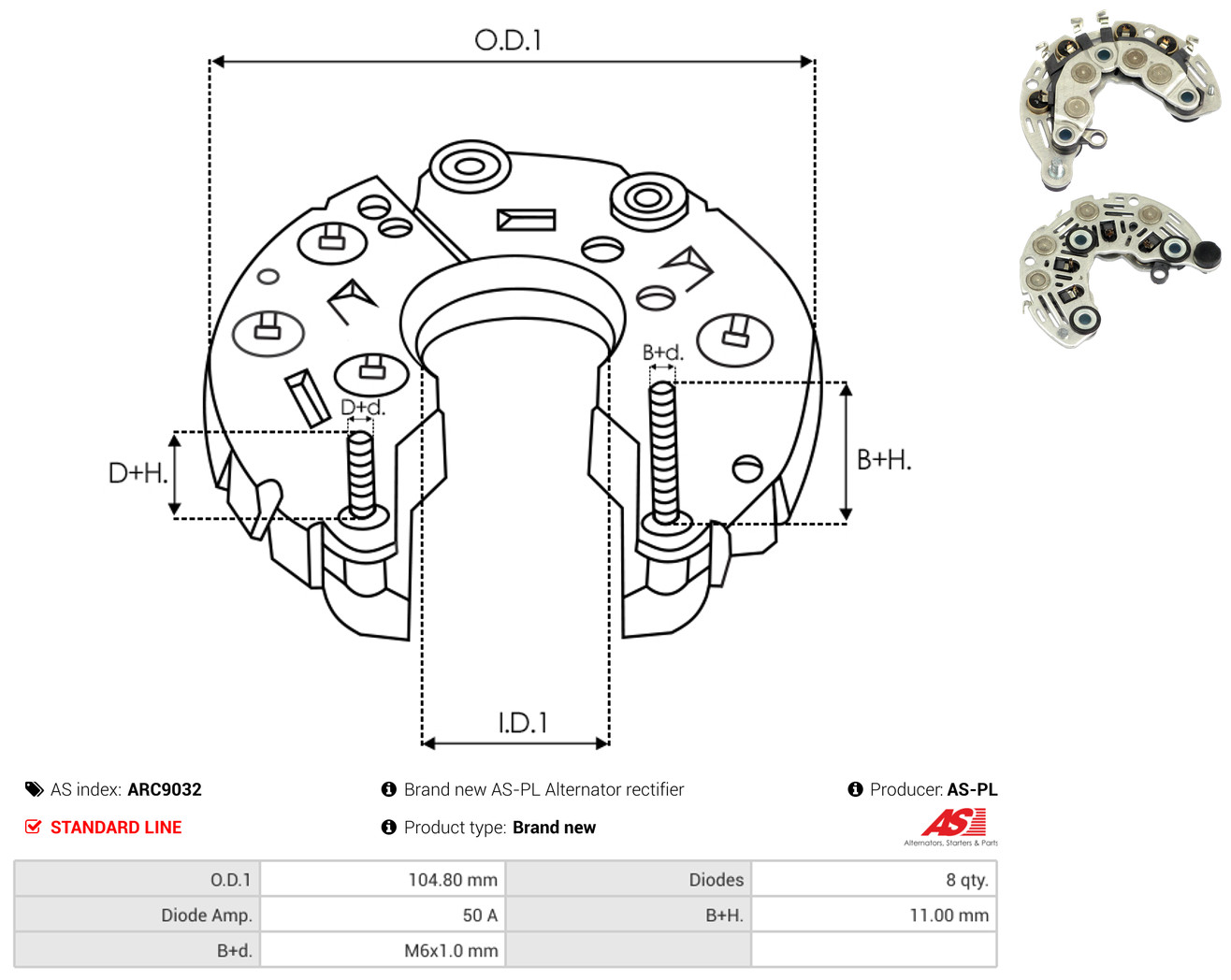 AS-PL arc9032 104,80mm