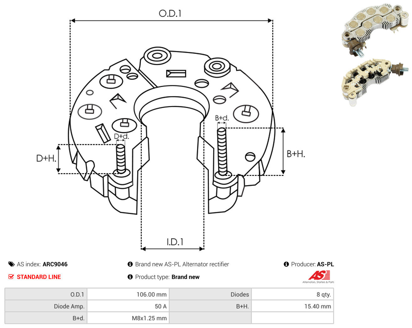 AS-PL arc9046 1060mm