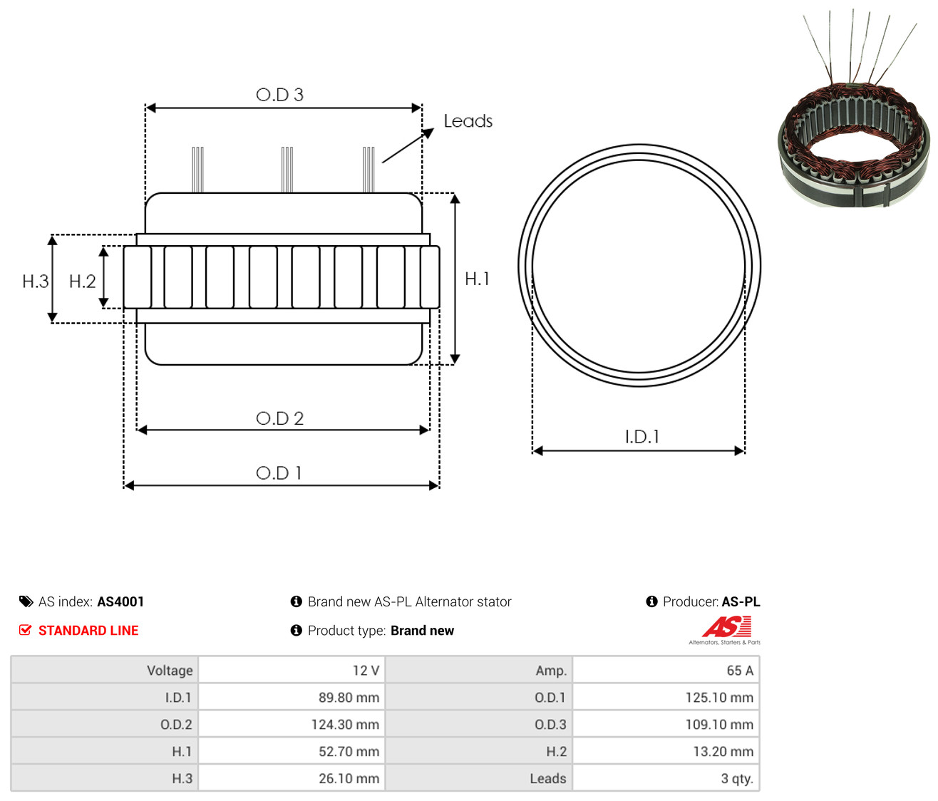 AS-PL as4001 for FIAT