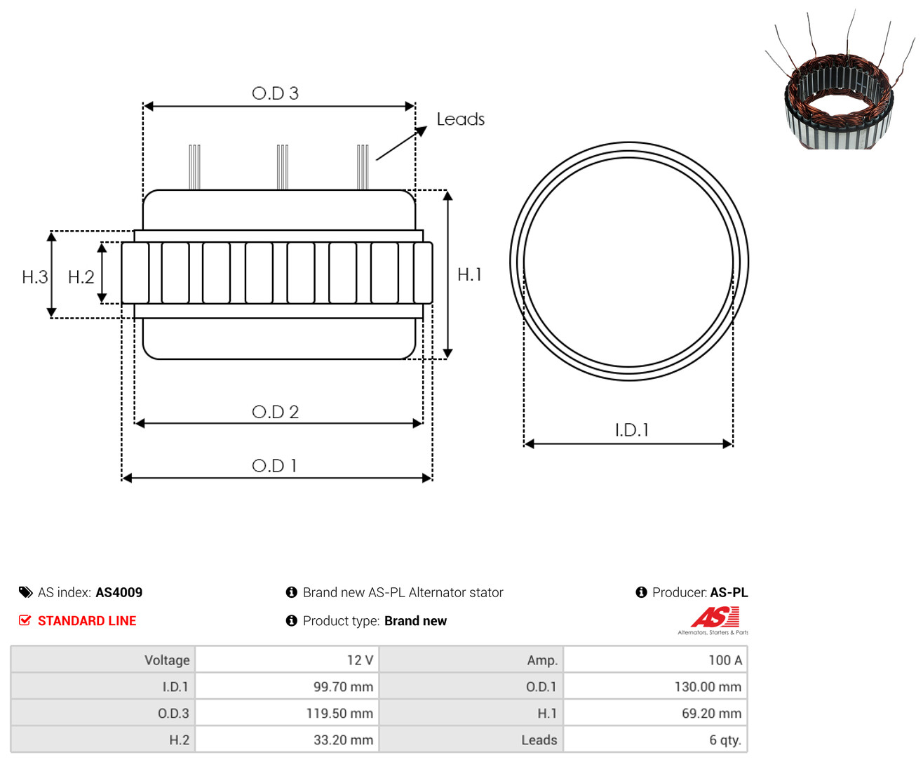 AS-PL as4009 for FIAT