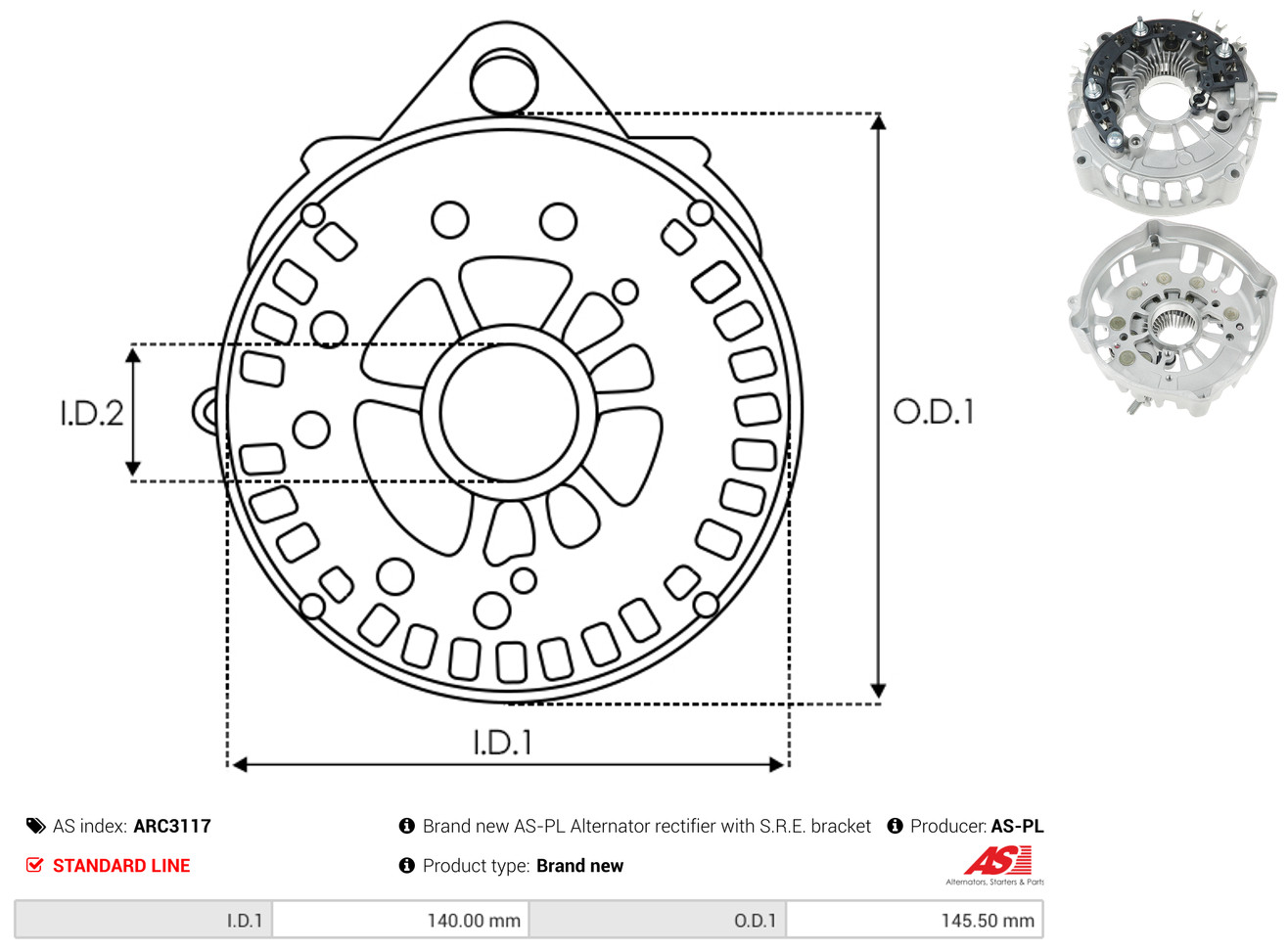 AS-PL arc3117 1150mm