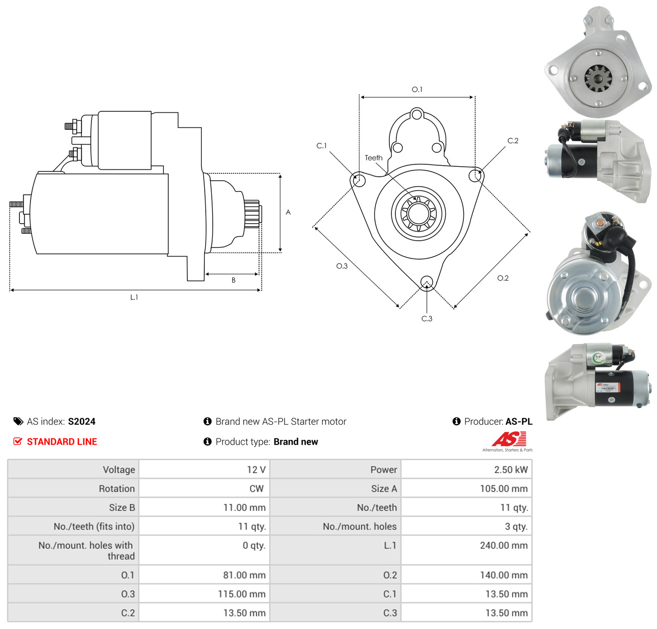 AS-PL Starter s2024 for NISSAN