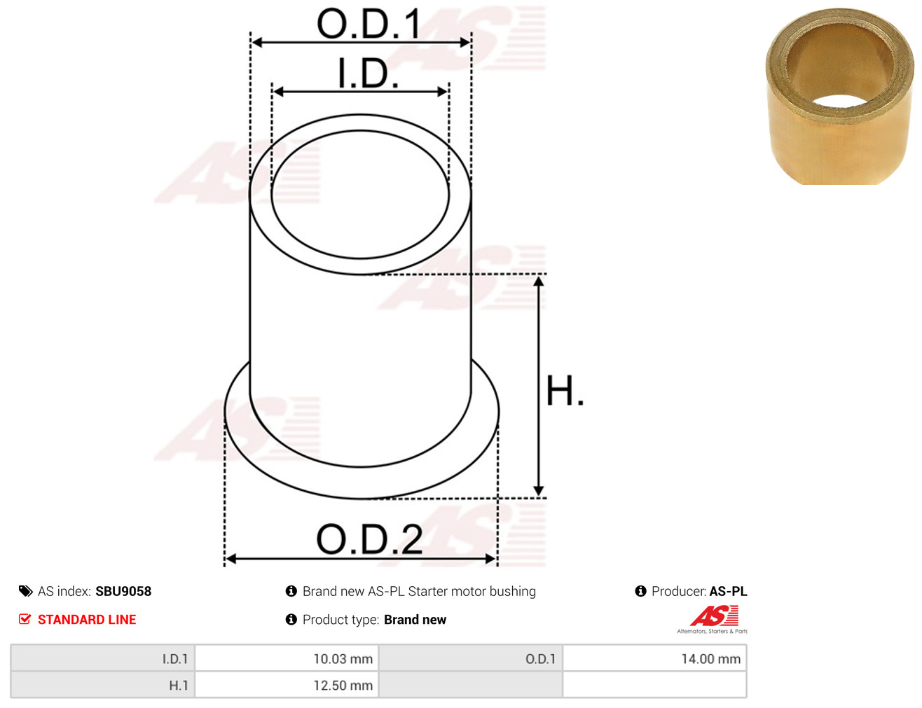 AS-PL sbu9058 for HYUNDAI FORD MAZDA MITSUBISHI NISSAN