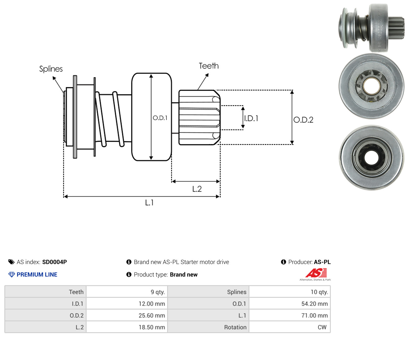 AS-PL sd0004p for VOLVO MERCEDES-BENZ VW
